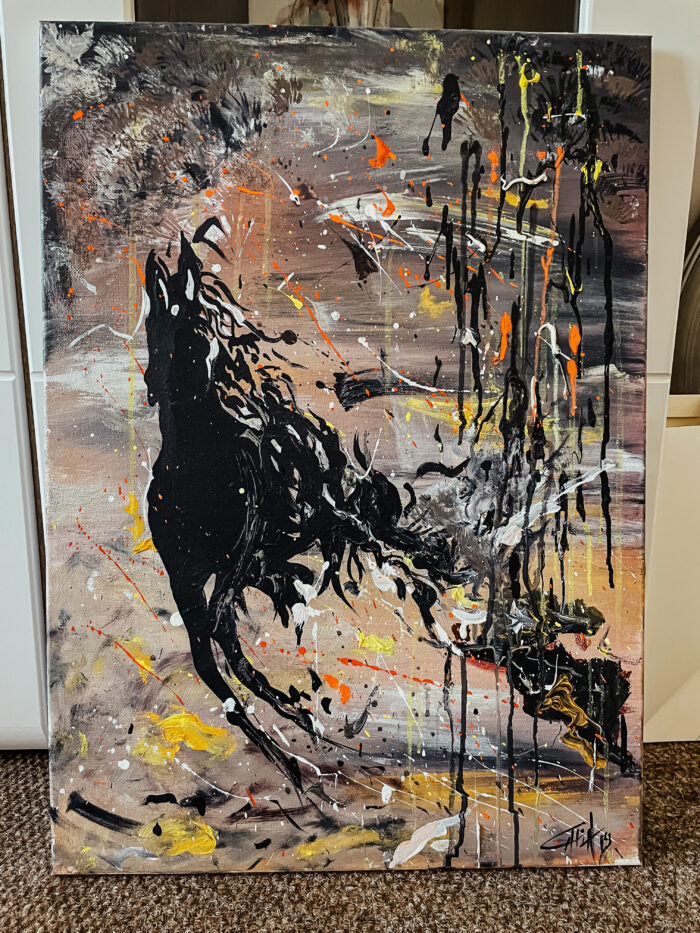 TABLOU-ACRYLIC-HORSE&WAR